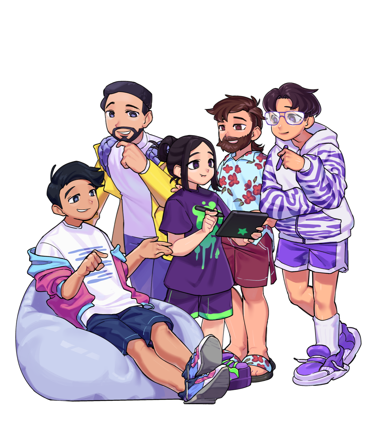 Illustration of the AnekDamian Studio team