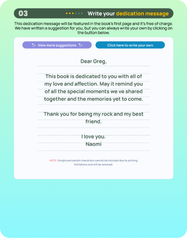Write your dedication