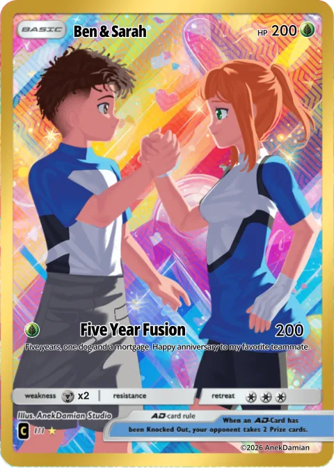 Ben & Sarah duo trading card