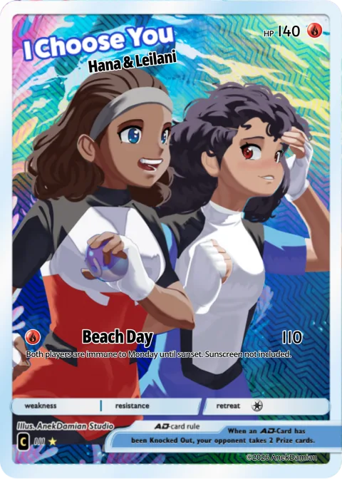 Hana & Leilani duo trading card