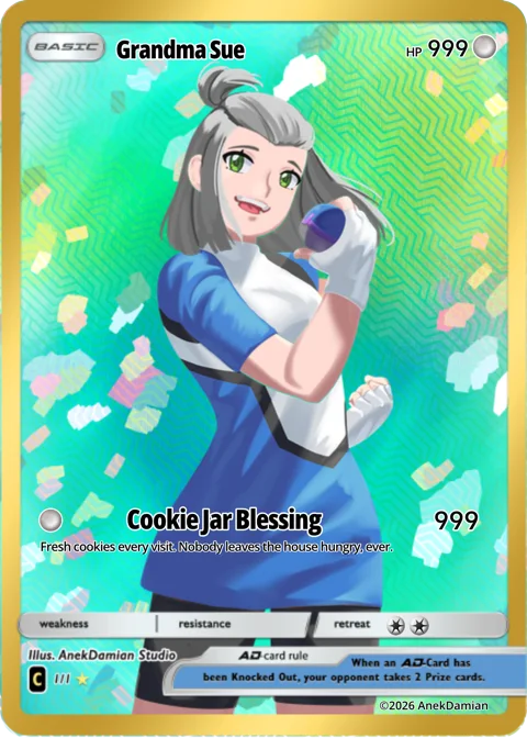 Grandma Sue trading card