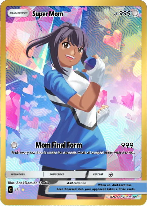 Super Mom trading card